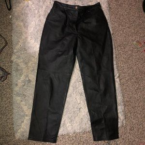 Vintage high Waist Leather Trousers